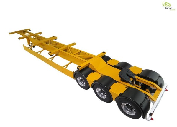 Thicon 52038 1:14 B-double trailer with saddle yellow for container 40ft JXModel