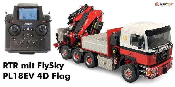 Thicon 55061-RTR 1:14 MAN F2000 8x8 with truck-mounted crane red/white with PL18EV RTR
