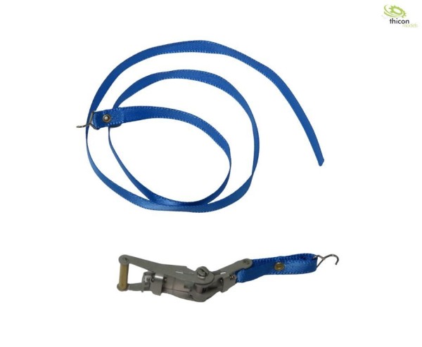 Thicon 20159 1:10 ratchet strap with stainless steel ratchet function, blue