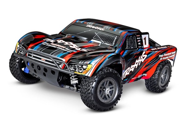 Traxxas 68154-4RED Slash 4x4 rot 1/10 Short-Course RTR BL-2S Brushless, HD-Teile, ohne Akku/Lader