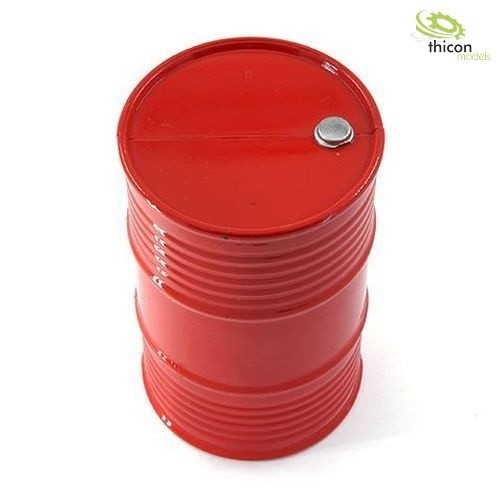 Thicon 20010 authentic red gasoline barrel made of plastic in scale 1/10