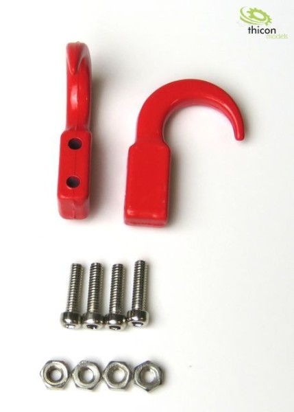 Thicon 20031 Hook long metal red 2 pieces