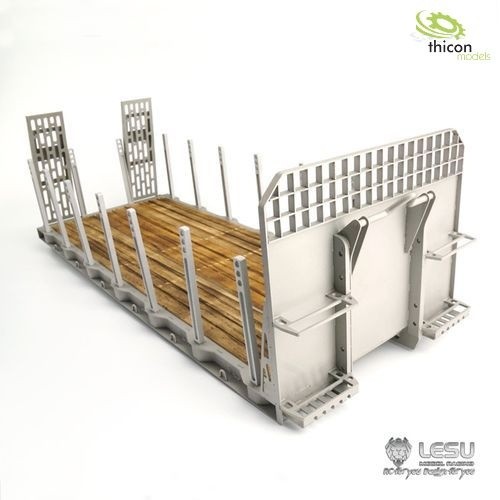 Thicon 55014 1:14 Roll-off flatbed construction with ramps and stanchions