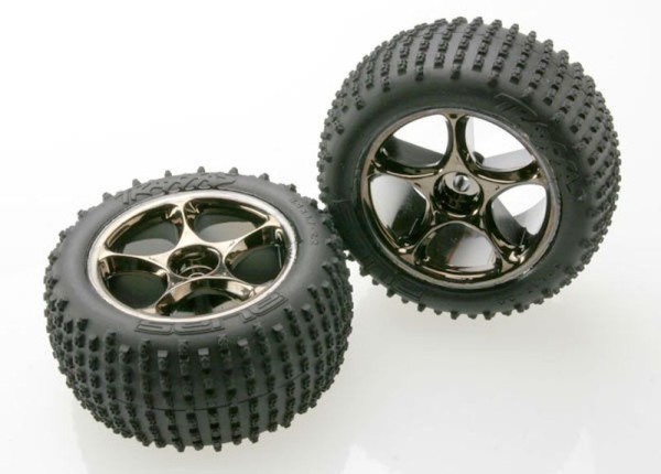 Tires & wheels, assembled (Tracer 2.2" black chrome wheels, Alias® 2.2" tires) (2)