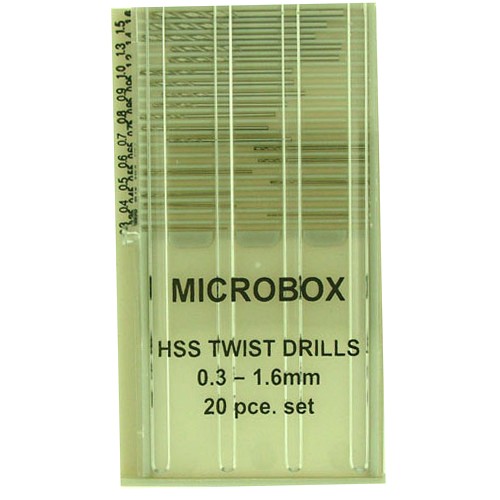 Krick 493121 Microbox drill set (20) 0.3-1.6mm