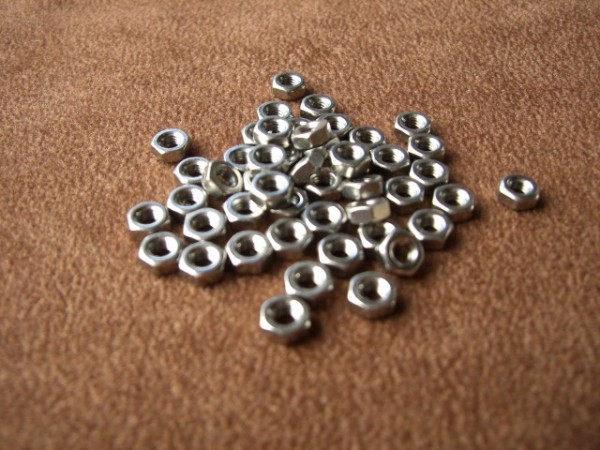 hexagon nuts M2 (50 pieces)