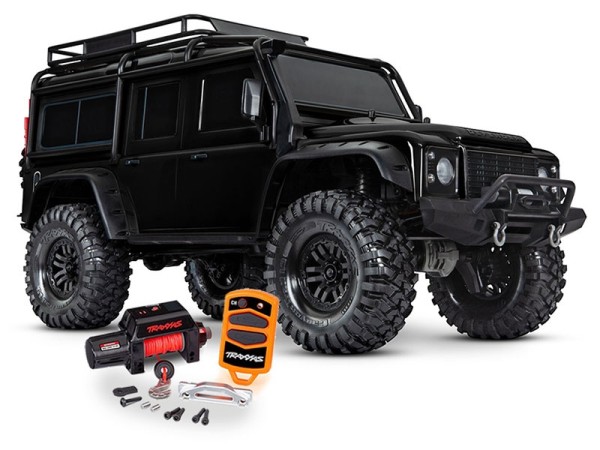Traxxas 82056-84BLK TRX-4 LR Defender black 1/10 Crawler RTR Brushed, with winch, w/o battery and charger