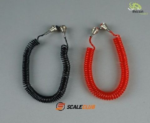 Thicon 50179 1:14 compressed air cables red and black ScaleClub