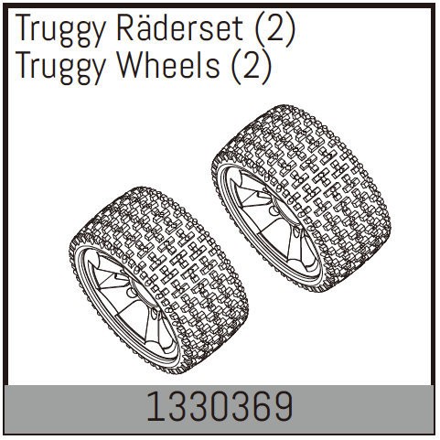 Absima 1330369 Truggy wheel set (2)