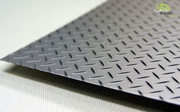 Thicon 50085 Diamond plate steel 20x30cm 0.35 mm thick