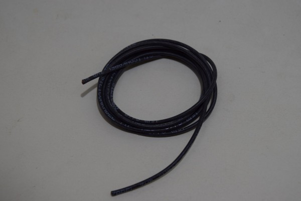 silicone flex cable 0,75qmm, black, 1m