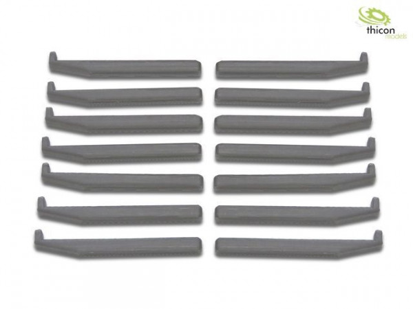 Thicon 50152 1:14 Boom set for low loader silver 14 pieces