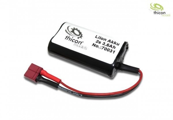 Thicon 70031 Driving battery 7.4V 3.5Ah LiIon with T-plug and Protection