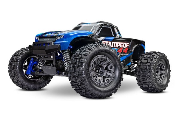Traxxas 67154-4BLUE Stampede 4x4 blue 1/10 Monster-Truck RTR BL-2S Brushless, HD parts, w/o battery/charger