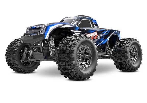 Traxxas 90376-4-BLUE Stampede 4x4 VXL HD blue 1/10 Monster-Truck RTR Brushless, w/o battery/charger, Clipless