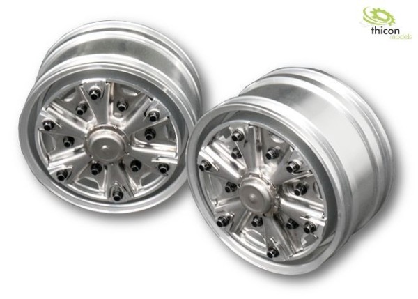 Thicon 50251 1:14 Classic star rim front aluminum for wide tires pair