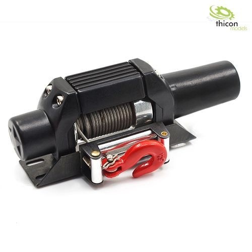 Thicon 20059 1:14/1:10 Cable winch metal black 7.2V with steel cable