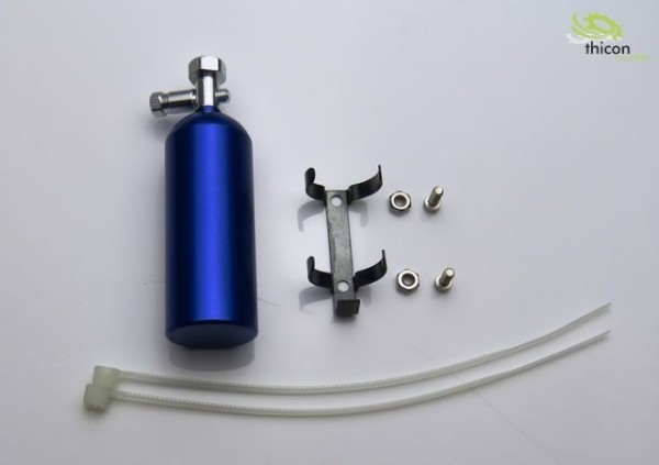 Thicon 20065 1:10 nitrous oxide pressure bottle aluminum blue