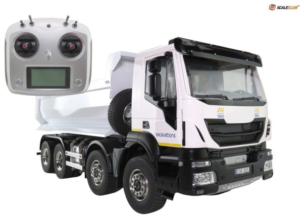 Thicon 55067 1:14 Stralis white 8x8 rear tipper RTR with FlySky FS-i6S ScaleClub