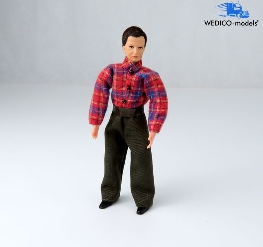 Wedico 2276 Truck driver "Michael" with plaid shirt - bending figure