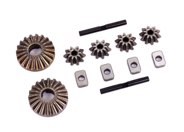Traxxas 9582 Gear set, differential (output gears / spider gears / spider gear shafts / spacers)