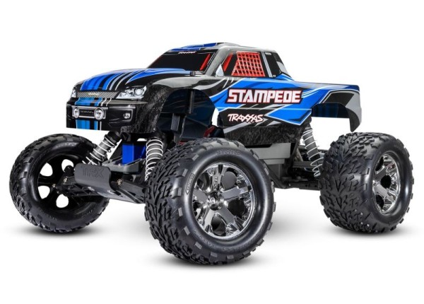 Traxxas 36054-8BLUE Stampede blue 1/10 2WD Monster-Truck RTR Brushed, w. battery / 4 Amp USB-C-charger