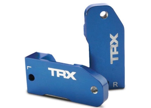 Traxxas 3632A Caster blocks, 30-degree, blue-anodized aluminum (left & right)