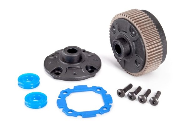 Traxxas 9481 Differential with steel ring gear/ side cover plate/ gasket/ x-rings (2)/ 2.5x10mm BCS (4)