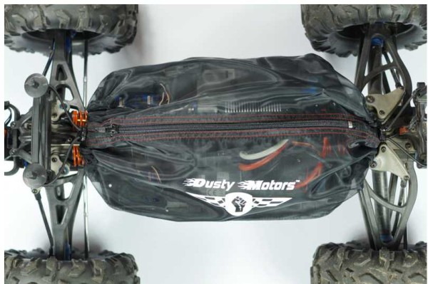 Dusty Motors Universal XL, black Universelle regulierbare Schutzabdeckung Größe XL