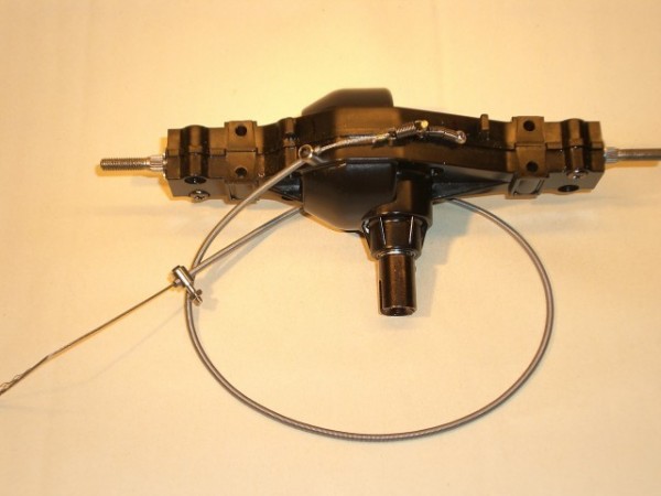 Tamiya truck axle with cable locks