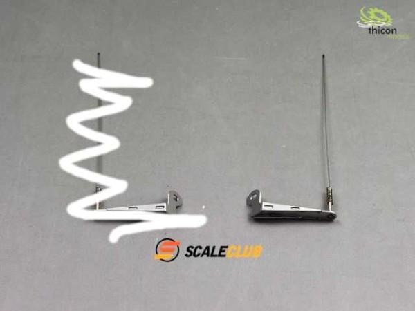 Thicon 50330 Mirror antenna with bracket on the left made of V2A for Scania