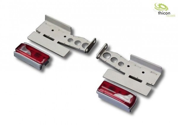 Thicon 50141 1:14 Euro taillights with stainless steel holder
