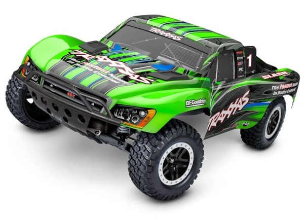 Traxxas 58134-4GRN Slash 1/10 2WD Short-Course-Truck green RTR BL-2S Brushless, w/o battery/charger, clipless