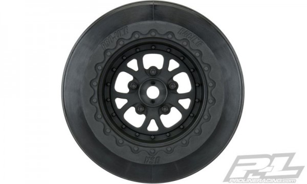 Pro-Line 2776-03 Pomona Drag Spec 2.2 black wheels (2) Slash 2WD rear, Slasch 4x4 f/r