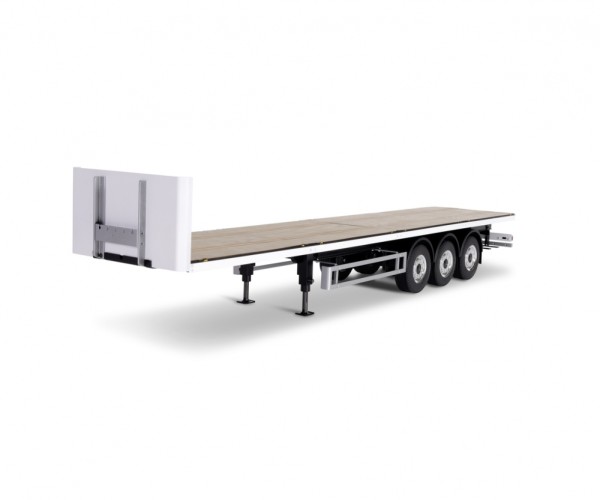 Carson 500907650 1:14 3-axle flatbed trailer III Steel