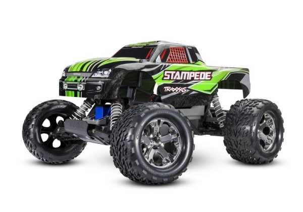 Traxxas 36054-8GRN Stampede green 1/10 2WD Monster-Truck RTR Brushed, w. battery / 4 Amp USB-C-charger