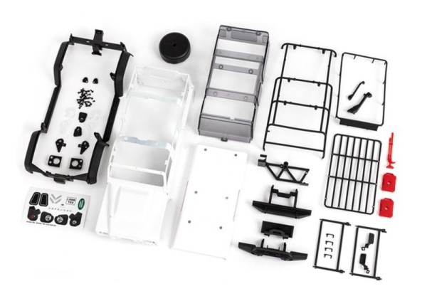 Traxxas 9712 Body, Land Rover® Defender®, complete (unassembled) (white, requires painting)