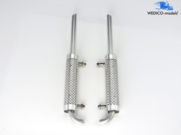 Wedico 414 exhaust system with straight pipes ot of metal