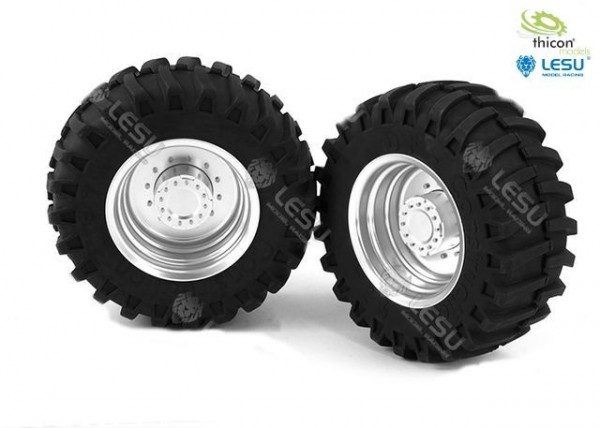 Thicon 50318 1:16 pair of tractor rims in front