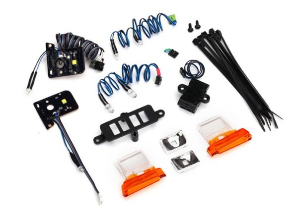 Traxxas 8036R LED light set (contains headlights, tail lights, side marker lights, and distribution block)