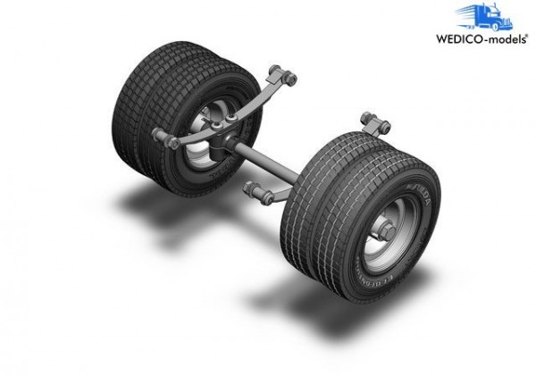 Wedico 103 Hinterachse für Standard-Fahrgestelle zwillingsbereift