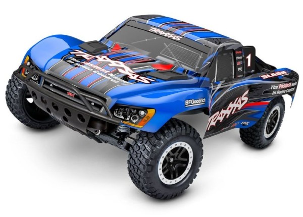 Traxxas 58134-4BLUE Slash 1/10 2WD Short-Course-Truck blue RTR BL-2S Brushless, w/o battery/charger, clipless