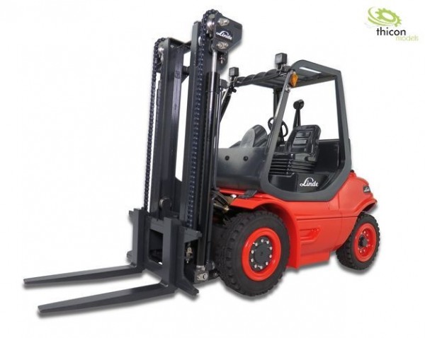 Thicon 58200 1:14 Linde H40D Forklift kit made of metal with hydraulics, red powder-coated