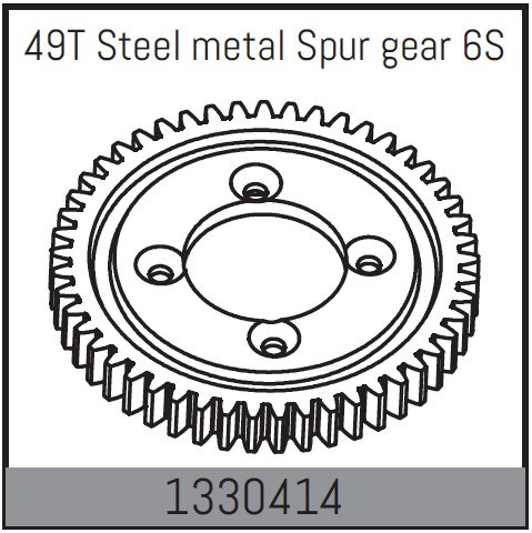 Absima 1330414 49T Steel metal Spur gear