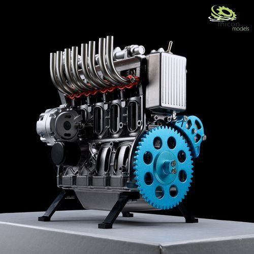Thicon 21004 Engine 4-cylinder metal kit engine block in grey
