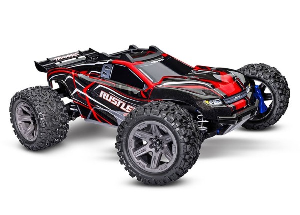 Traxxas 67164-4RED Rustler 4x4 red 1/10 Stadium-Truck RTR BL-2S Brushless, HD parts, w/o battery/charger
