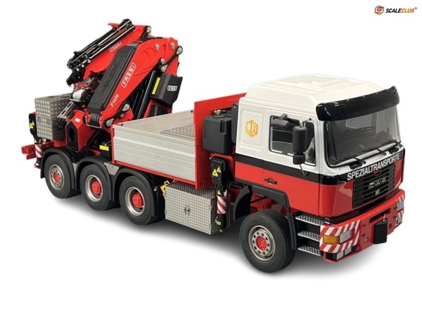 Thicon 55061 1:14 MAN F2000 8x8 with crane red/white ARTR