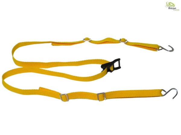 Thicon 20131 Textile lashing strap/tension belt in yel with metal tension