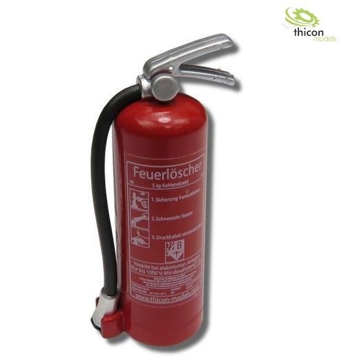 Thicon 20060 Fire extinguisher 1:10 / 1:14 in red with sticker and metal
