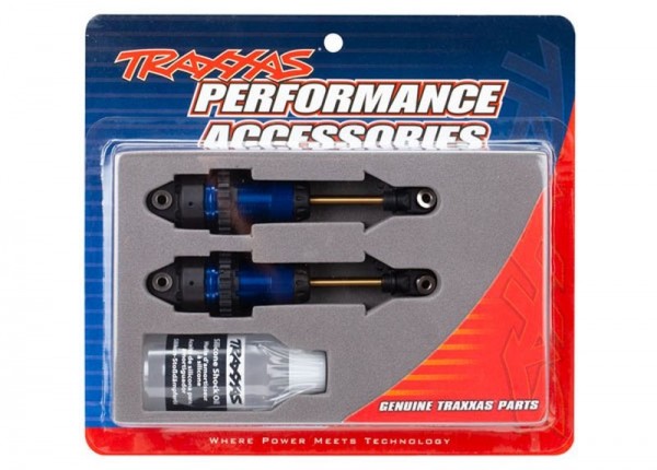 Traxxas 7461 shocks GTR L blue, PTFE-coated +TiN shaft